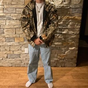 Y2K Game Winner Camo Hunting Coat. Waterproof. Excellent Condition, very clean.